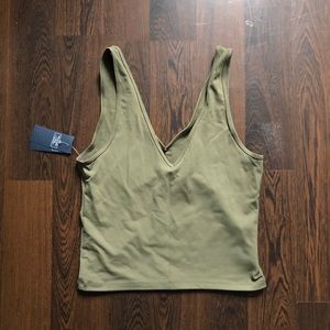 abercrombie soft af collection olive green tank
